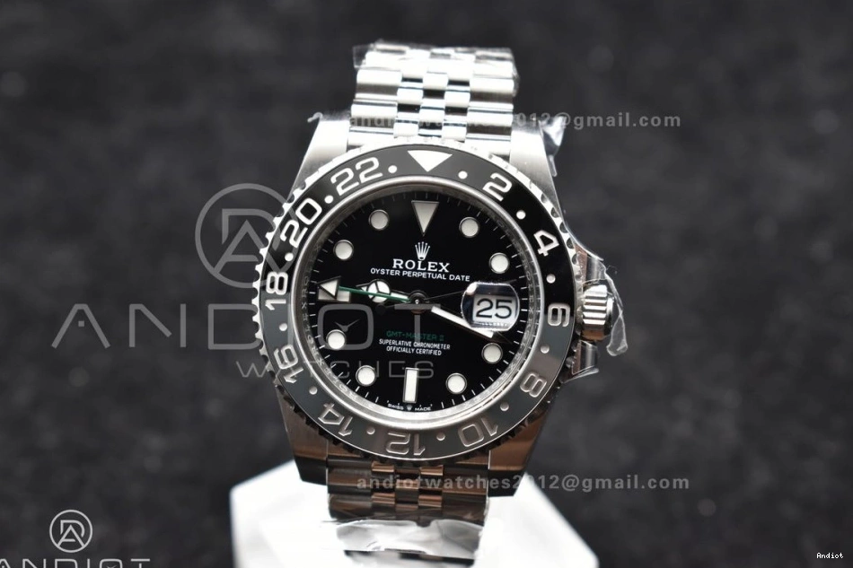 DD Jubilee FastDry Black Ceramic 1:1 Best GMT-Master Gray 878 GRNR Edition Clean Strap on 904L Steel 126710 II 0806